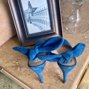 Dolce Vita platform royal blue suede heels